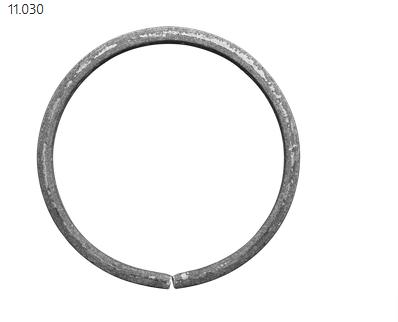 Geschmiedetes, spiralförmiges Stahlelement – Kreis mit 110 mm Durchmesser