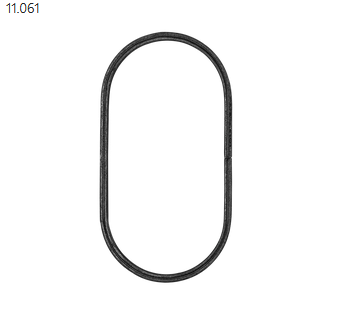 Geschmiedetes, spiralförmiges Stahlelement – Oval aus Flachstahl 12x6 mm