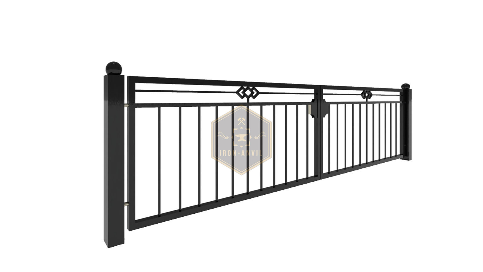 kus_10_fluegel_render_w Modell 10 – Klassisch-schlichtes Zaunfeld mit dezentem Zierdetail