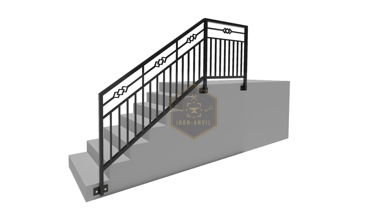 kus_10_gel_render_w Modell 10 – Klassisch-schlichtes Zaunfeld mit dezentem Zierdetail