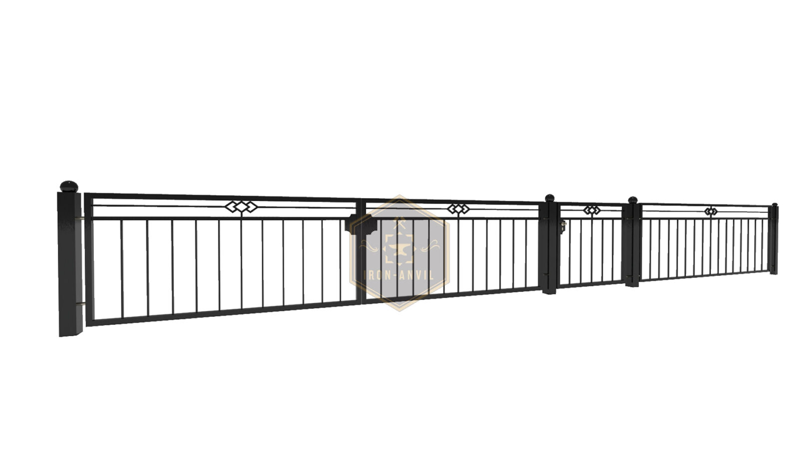 kus_10_gesamt_render_w Modell 10 – Klassisch-schlichtes Zaunfeld mit dezentem Zierdetail