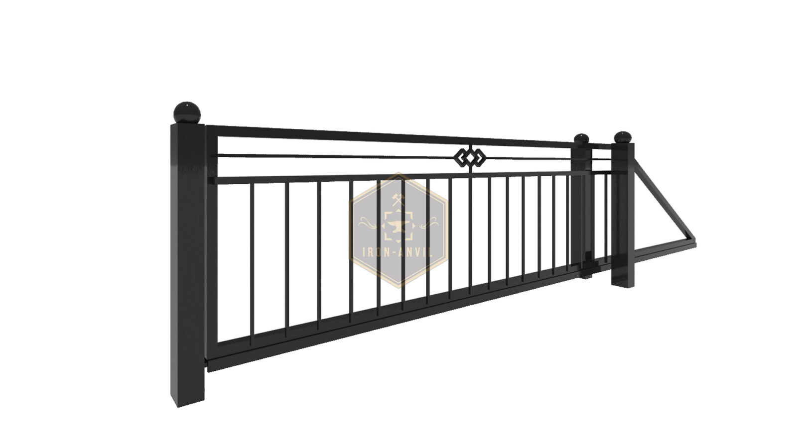 kus_10_schiebe_render_w Modell 10 – Klassisch-schlichtes Zaunfeld mit dezentem Zierdetail