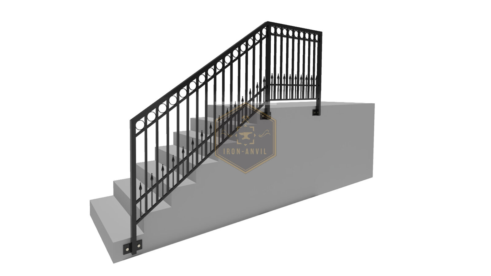 kus_12_gel_render_w Modell 12 – Klassischer Zaun mit Spitzenverzierung oben und unten