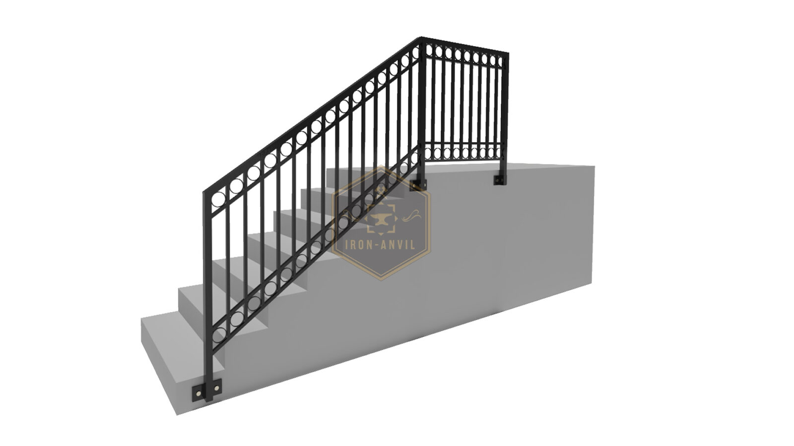 kus_13_gel_render_w Modell 13 – Eleganter Bogenzaun mit dekorativen Kreiselementen