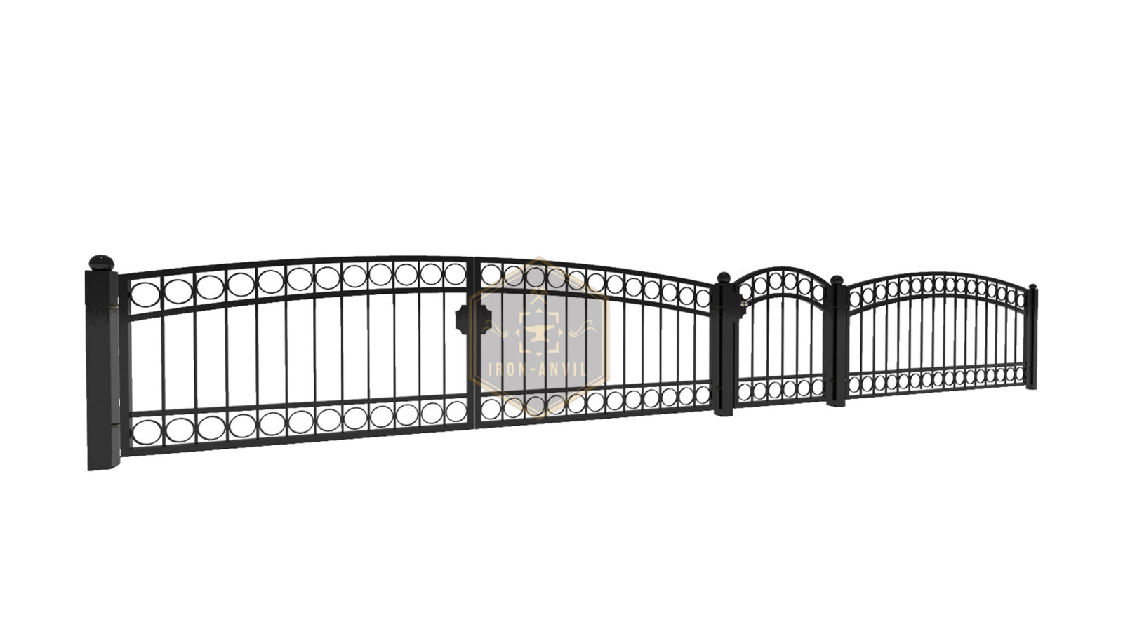 kus_13_gesamt_render_w Modell 13 – Eleganter Bogenzaun mit dekorativen Kreiselementen