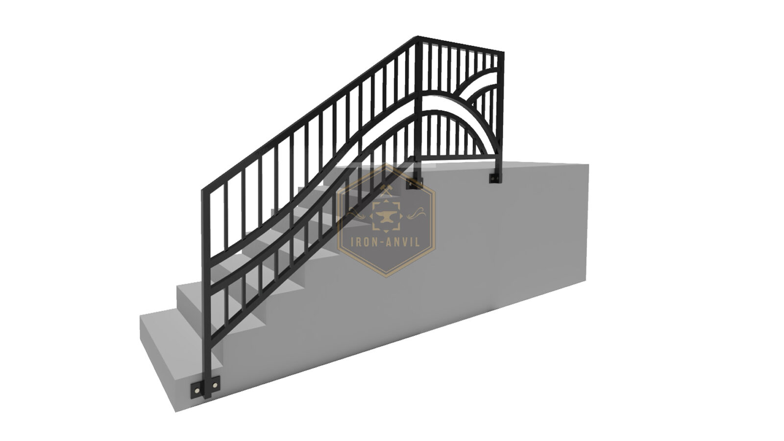 kus_22_gel_render_w Modell 22 – Dekorativer Wellenzaun mit geschwungenem Design