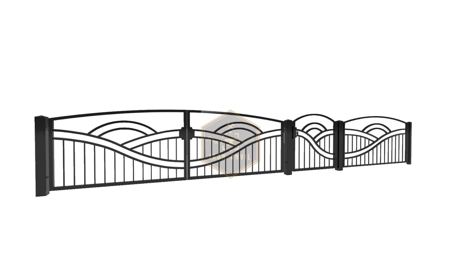 kus_22_gesamt_render_w Modell 22 – Dekorativer Wellenzaun mit geschwungenem Design