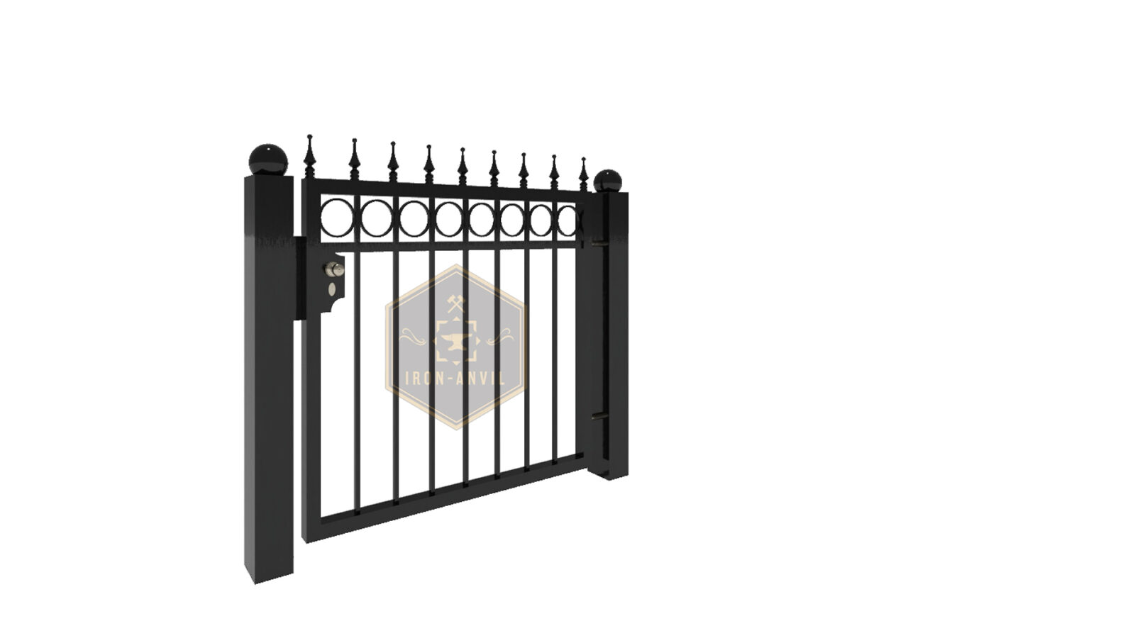 kus_25_pforte_render_w Modell 25 – Klassisches Zierzaunsystem mit dekorativen Elementen