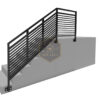 Modell 28 – Schlichter Designzaun mit horizontalen Linien