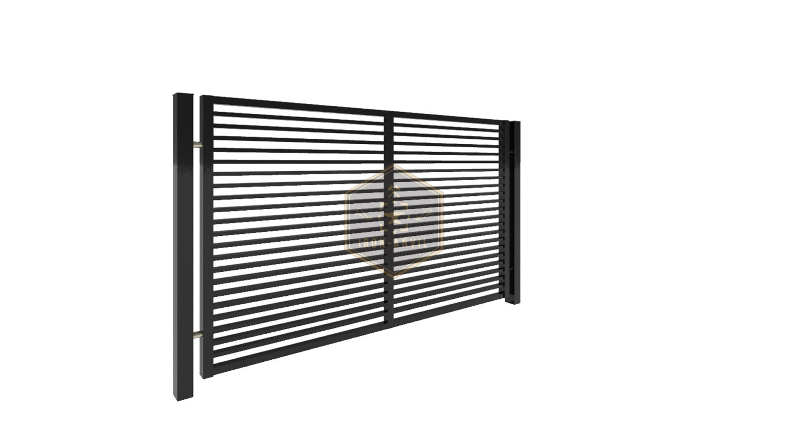 kus_28_zaun_w Modell 28 – Schlichter Designzaun mit horizontalen Linien
