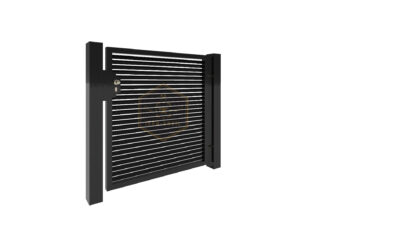 Modell 6 – Moderner Sichtschutzzaun im Lamellendesign