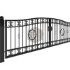 Modell 23 – Eleganter Schmiedezaun mit C-Elementen und zentralem Ornament