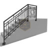 Modell 23 – Eleganter Schmiedezaun mit C-Elementen und zentralem Ornament