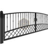Modell 17 – Stilvoller Zaun mit Ziergittern und Dekorelementen