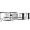 Modell 17 – Stilvoller Zaun mit Ziergittern und Dekorelementen