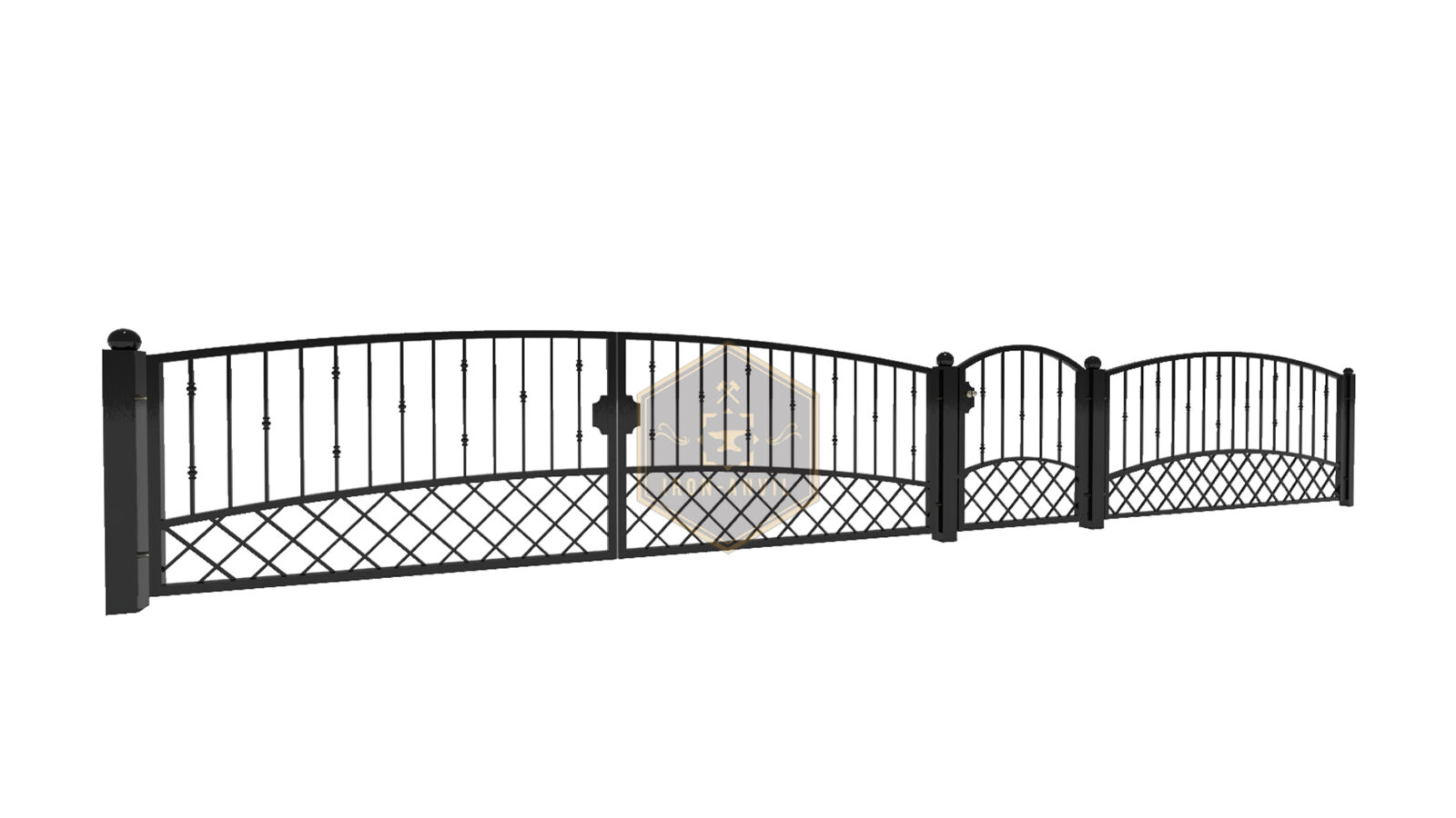 kus_17_ges_render_w Modell 17 – Stilvoller Zaun mit Ziergittern und Dekorelementen