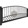 Modell 17 – Stilvoller Zaun mit Ziergittern und Dekorelementen