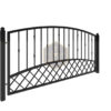 Modell 17 – Stilvoller Zaun mit Ziergittern und Dekorelementen