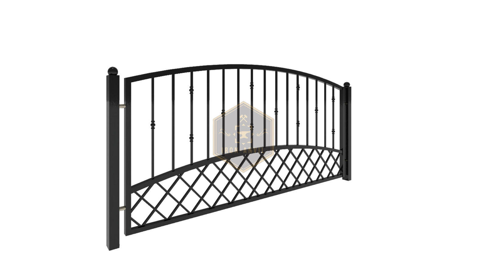kus_17_zaun_render_w Modell 17 – Stilvoller Zaun mit Ziergittern und Dekorelementen