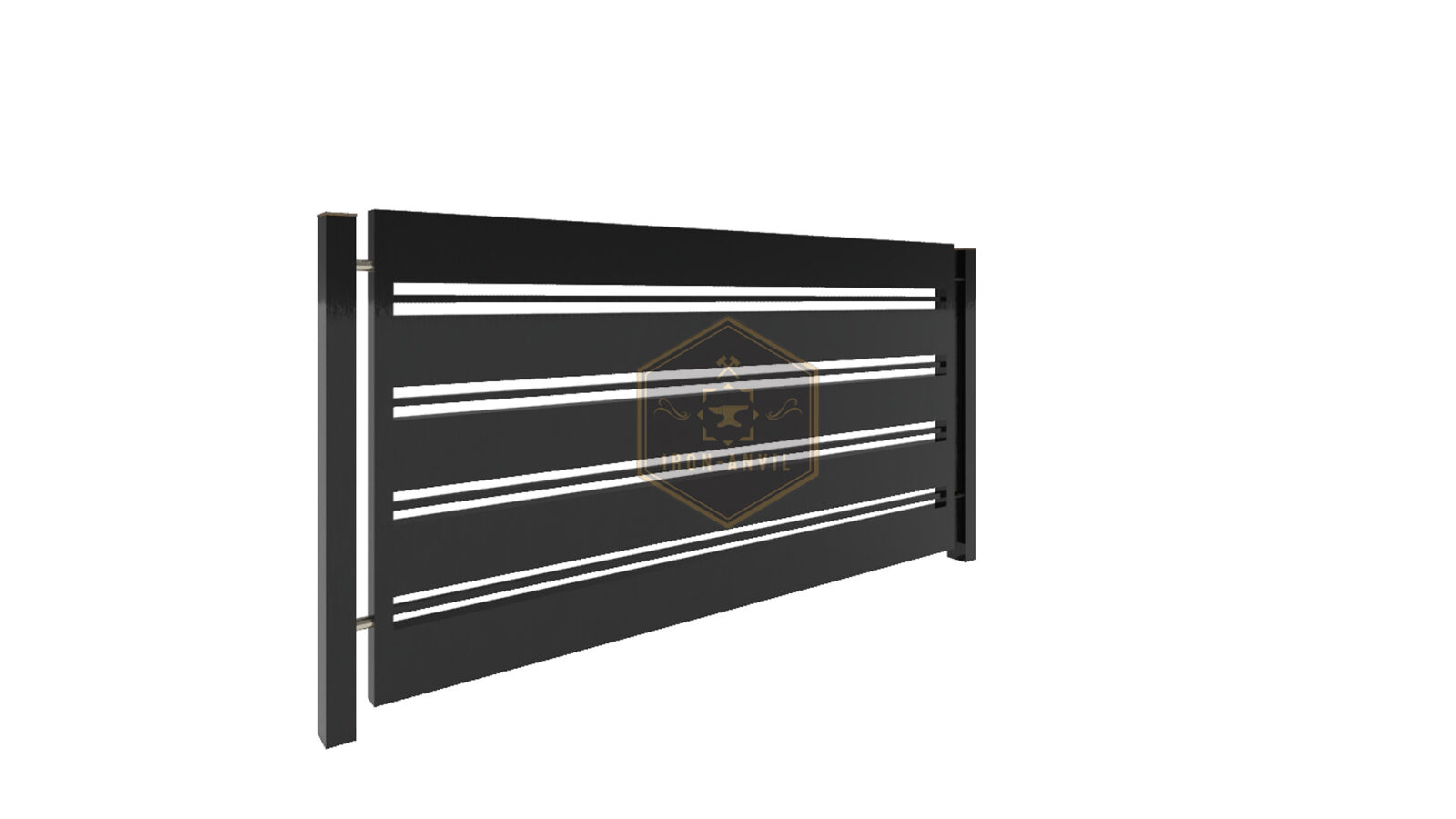 kus_5_zaun_render_w Modell 4 – Massives Design mit Edelstahloptik und klarer Struktur