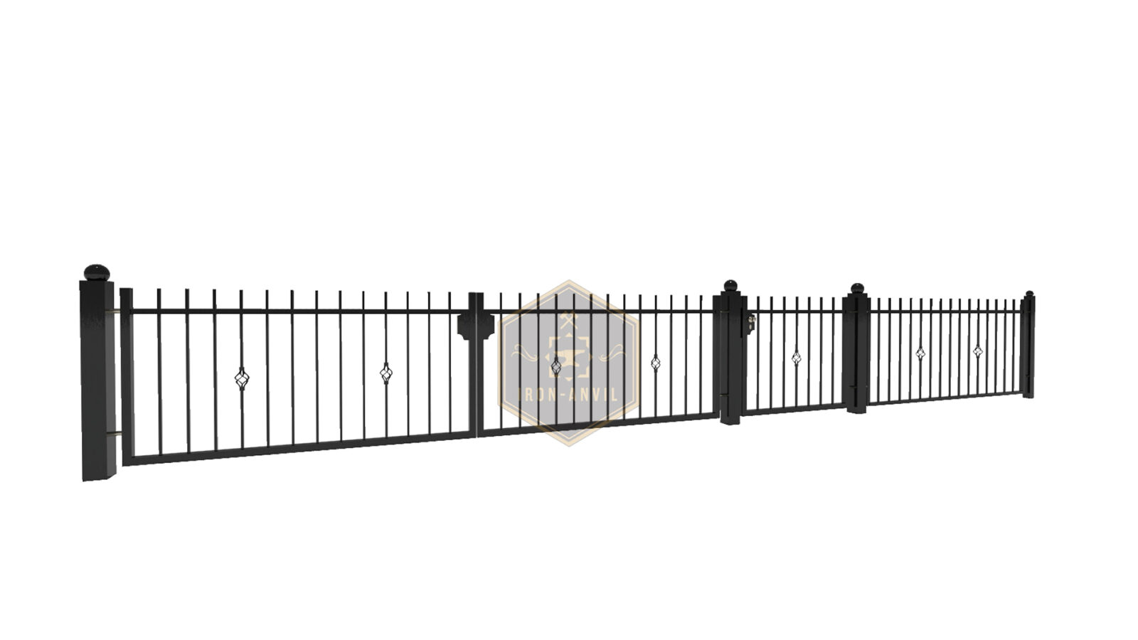 kus_7_ges_render_w Modell 7 – Klassisches Schmiedezaundesign mit eleganten Zierelementen