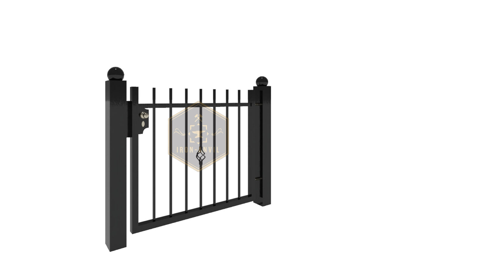 kus_7_pforte_render_w Modell 7 – Klassisches Schmiedezaundesign mit eleganten Zierelementen